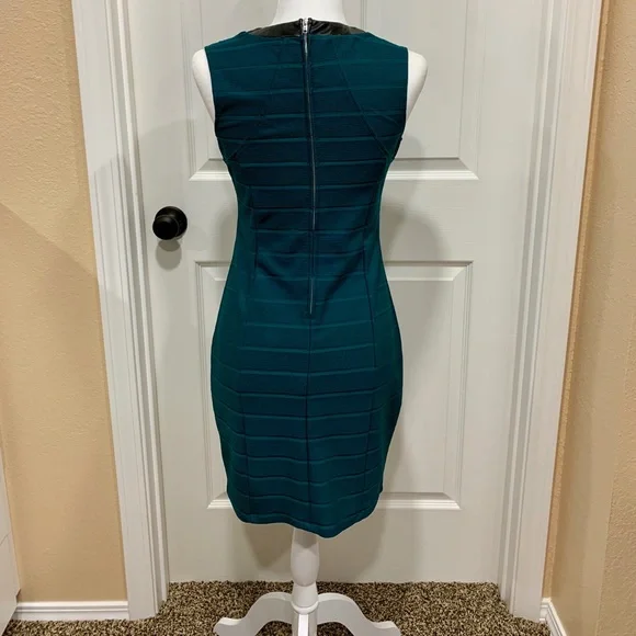NWOT.  G by Guess dress with leather looking neck accent - Picture 3 of 7
